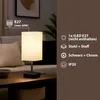 Noční lampička MasterLED, patice E27, černá, s USB-A a Náhled obrázku produktu 2