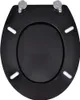 vidaXL Toilettensitz MDF Deckel Schlichtes Design Schwarz Produktbild-Vorschau 4
