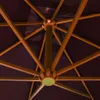 The Living Store Ampelschirm mit Mast Bordeauxrot 3x3 m Produktbild-Vorschau 4