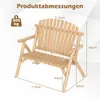 Banc de jardin 2 places COSTWAY en bois, banc en bois Voir les images du produit 3