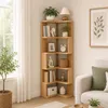 L-förmiges Eck-Bücherregal,5 Etagere Eckregal Produktbild-Vorschau 3