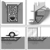 Four diagrams illustrating different drainage applications. Produktbild-Vorschau