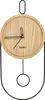 BELIANI Wanduhr Hellbraun MDF und Metall Oval Holzoptik mit Produktbild-Vorschau 1