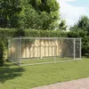 vidaXL Buda dla psa z drzwiczkami Szara 4x2x1,5 m Stal Podgląd zdjęcia produktu 3