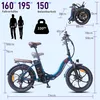 Diagrams and measurements of an electric bicycle. Produktbild-Vorschau