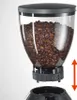 Close-up of a coffee grinder hopper filled with coffee beans, with the lower part detached. Podgląd zdjęcia produktu