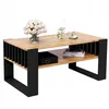 Couchtisch Mit Lamellen 90x50 WOTAN/Schwarz Loft Produktbild-Vorschau 1