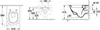 Technical drawings and dimensions of a toilet. Anteprima dell’immagine prodotto