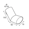 TS-41 Testata in acciaio inox per scarico D.43-56 mm Anteprima dell’immagine prodotto 2
