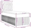 vidaXL Boxspringbett mit Matratze Hellgrau 100x200 cm Samt Produktbild-Vorschau 8