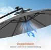 Ombrellone COSTWAY da 350 cm con base, luci a LED e Anteprima dell’immagine prodotto 7
