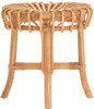 A close-up view of a rattan stool. Podgląd zdjęcia produktu