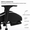 Close-up of a gaming chair armrest with diagrams illustrating its adjustability. Anteprima dell’immagine prodotto