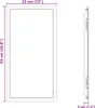 vidaXL Sportello di accesso bianco 63 x 33 x 3 cm acciaio Anteprima dell’immagine prodotto 8