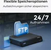 A security DVR with an FTP icon and an SD card, suggesting storage options. Produktbild-Vorschau