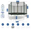 Aga SPORT PRO Trampolino 400 cm Verde scuro + rete di Anteprima dell’immagine prodotto 11