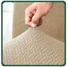 Stuhlhussen 4 Stück - Beige Jacquard - Universeller Produktbild-Vorschau 3