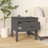 vidaXL Bočný stolík Grey 50x50x49 cm Borovicový masív Náhľad obrázku produktu 2
