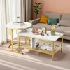 Fortuna Lai set van 2 salontafels, met marmerlook, Productafbeelding-voorbeeld 2