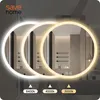 Three illuminated circular mirrors are shown in different color temperatures, with labels indicating 6400k, 4500k, and 3000k. Náhled obrázku produktu