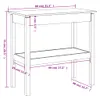 vidaXL Konzolový stolek bílý 80x40x75 cm z masivního Náhled obrázku produktu 8