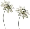 Kobolo Gartenstecker Dekostecker 2er Set Blume White Flower Produktbild-Vorschau 1