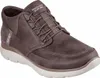A single brown Skechers slip-in boot is shown against a white background. Náhled obrázku produktu