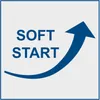 A graphic with the words "SOFT START" and an upward-pointing arrow. Produktbild-Vorschau