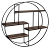 FineBuy Półka ścienna 70x70x18 cm Mango lite drewno / metal Podgląd zdjęcia produktu 6