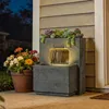 Outsunny Springbrunnen 2-stufig Gartenbrunnen mit LED Produktbild-Vorschau 9