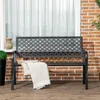 Gartenbank aus Metall, 2-Sitzer, Blumenmuster, Produktbild-Vorschau 6