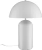 A white table lamp with a mushroom-shaped shade and a cylindrical base, shown against a white background. Voir les images du produit