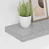 vidaXL Étagère suspendue gris béton 120x23,5x3,8 cm MDF Voir les images du produit 4