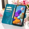 Galaxy A21 Hülle, Schmetterling Prägung Flip Leder Produktbild-Vorschau 5