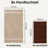 Komfortec 8er Handtuch Set aus 100% Baumwolle, 4 Badetücher Produktbild-Vorschau 3