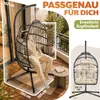 ELONEO Hängesessel mit Gestell, gemütlicher Schaukelstuhl Produktbild-Vorschau 7
