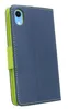 Elegante Buch-Tasche Hülle für iPhone XR in Blau Leder Produktbild-Vorschau 9