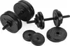 A set of adjustable dumbbells and weight plates are arranged on a white background. Náhled obrázku produktu