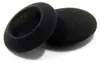 Two black foam ear pads for headphones are shown on a white background. Produktbild-Vorschau