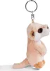 A close-up studio shot of a plush meerkat keychain. Produktbild-Vorschau