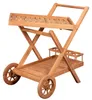 Teakholz Outdoor Garten Servierwagen mit Rollen - bene Produktbild-Vorschau 13