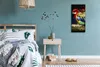 Wohnzimmer-Bild Leinwand Uhr Quarz 30x60 Papagei auf dem Produktbild-Vorschau 4
