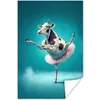 MuchoWow® Poster Kuh - Ballett - Porträt - Blau - Tiere Produktbild-Vorschau 1