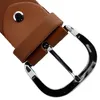 Gürtel aus Leder 4x110cm Ledergürtel mit Schnalle braun Produktbild-Vorschau 2