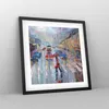 Gerahmtes Poster - Schwarzer Rahmen - Acryl Stadt Regen - Produktbild-Vorschau 8