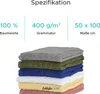 Handtuch SOFT 50 x 100 cm hellgrau, 100% Baumwolle Produktbild-Vorschau 4