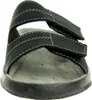 A close-up, front-facing view of a black sandal. Anteprima dell’immagine prodotto