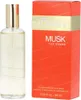 A bottle of Jovan Musk for Women cologne and its packaging are displayed side-by-side against a white background. Produktbild-Vorschau