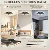 Stropné svietidlo HOMCOM LED s ventilátorom, tiché, 53 cm, Náhľad obrázku produktu 4