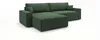 CORNERO Ecksofa mit schlaffunktion VIENNA links grün Cord Produktbild-Vorschau 2